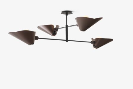 Variation Plafonnier Bonnet bronze et noir
