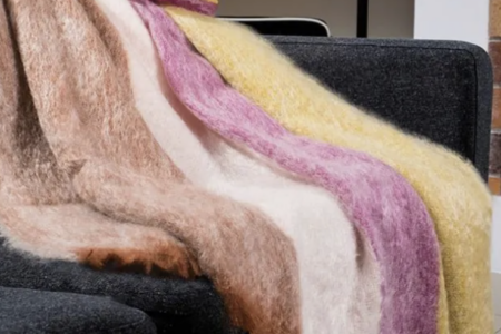 Mise en situation Plaid Mohair