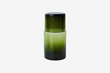 Carafe Tube olive plus verre dessus