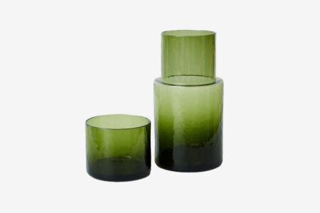 Carafe tube olive plus verre