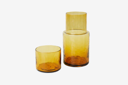 Carafe Tube ambre plus verre