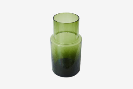 Vue du dessus carafe olive