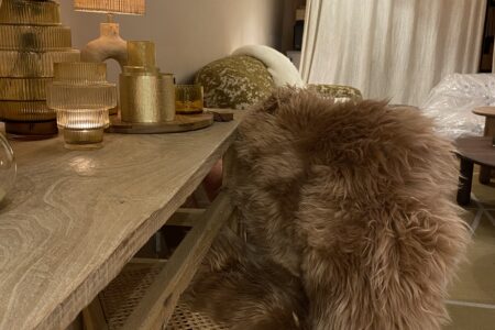 Mise en situation peau de mouton Camel