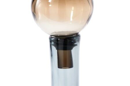 Zoom bubbles bouteille bleue