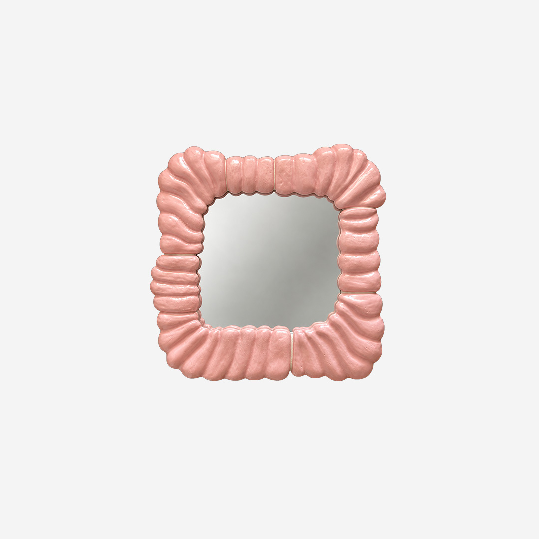 Miroir-AURXREB-rose-45X45 Miroir Kima - Rose - 45x45