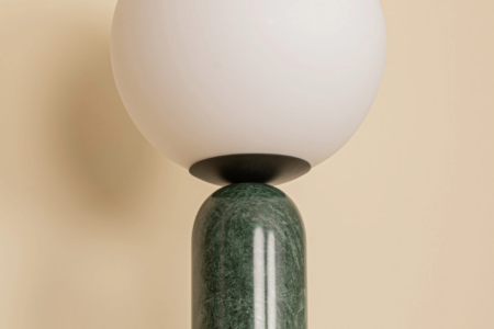 Lampe à poser Atlas marbre vert finition noir