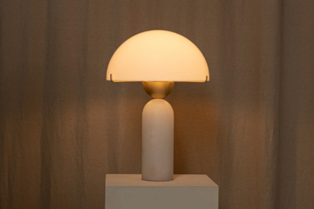 Lampe à poser albâtre blanc Peono