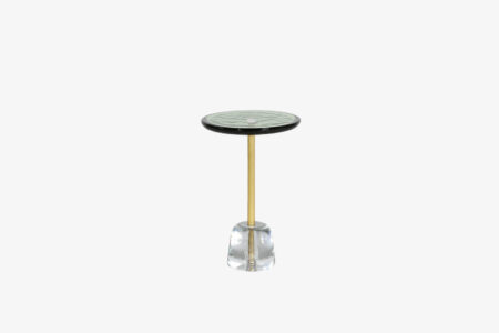 Table pina high : Green , Brass , Transparent