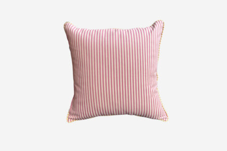 Coussin à Rayures Fines - Rose - 50x50
